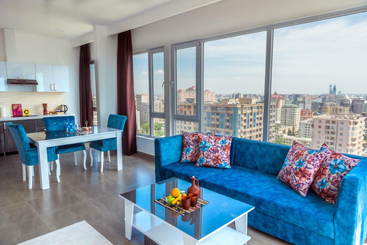 Panorama Baku - 22 Floorアパートホテル エクステリア 写真