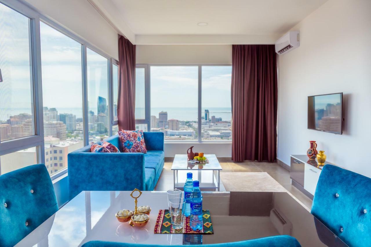 Panorama Baku - 22 Floorアパートホテル エクステリア 写真