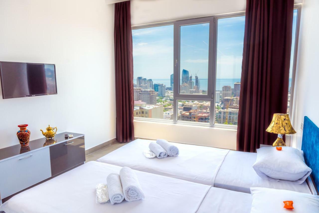 Panorama Baku - 22 Floorアパートホテル エクステリア 写真