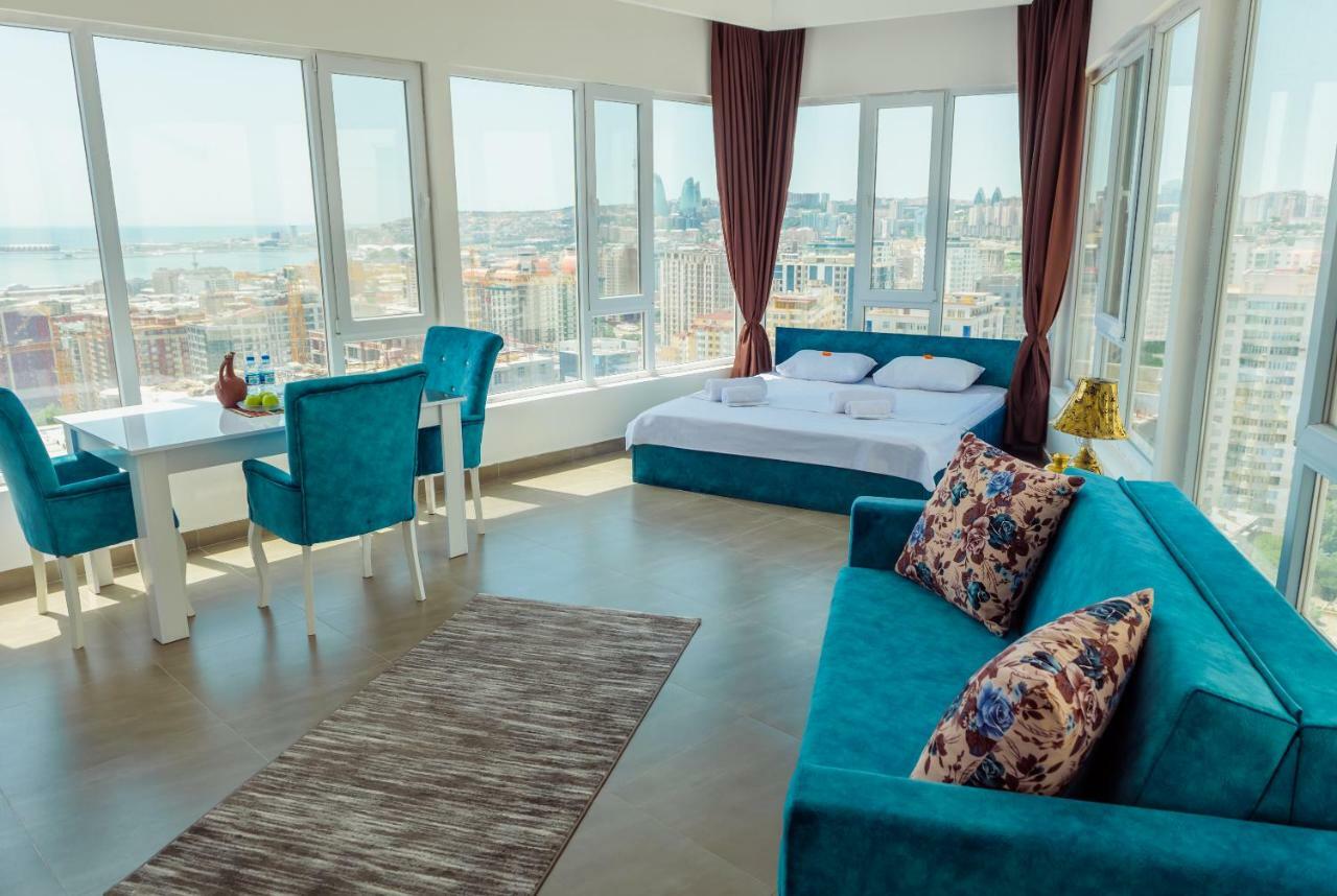 Panorama Baku - 22 Floorアパートホテル エクステリア 写真