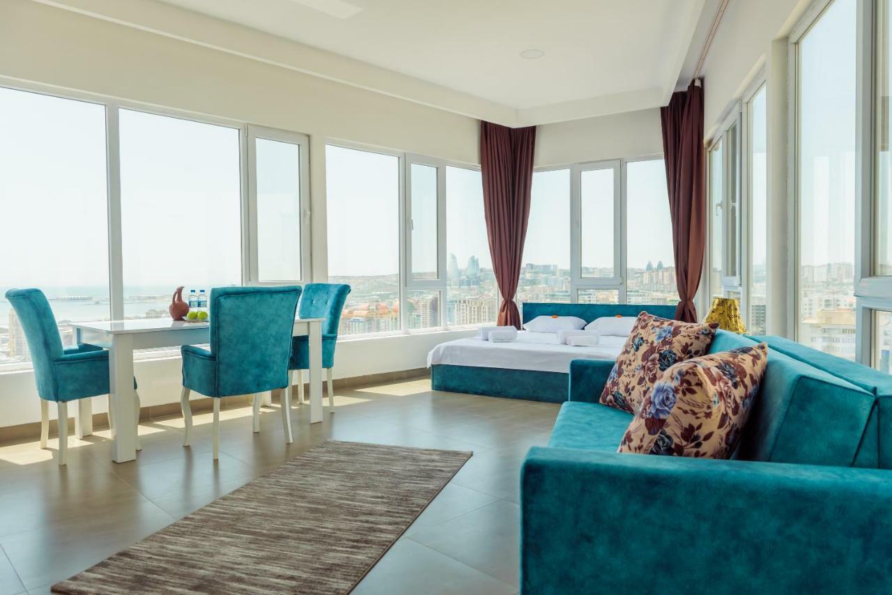 Panorama Baku - 22 Floorアパートホテル エクステリア 写真