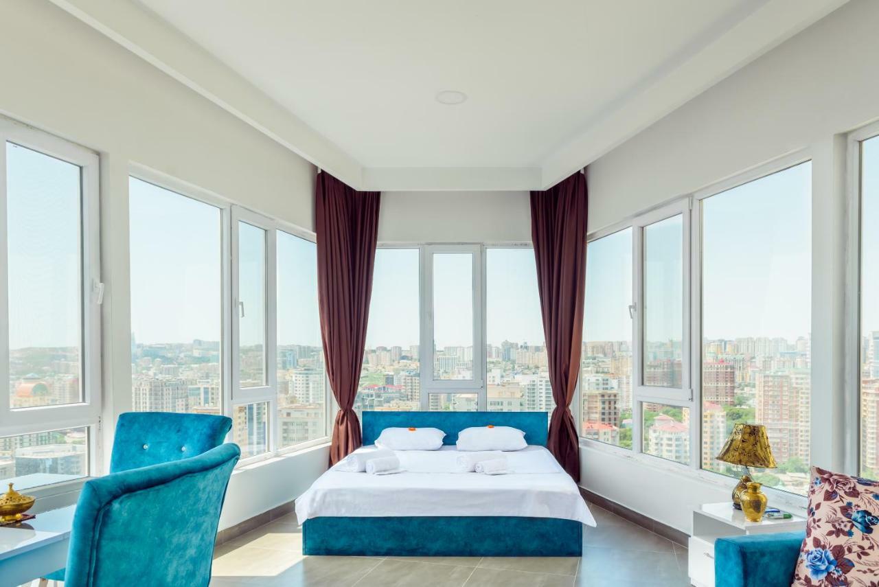 Panorama Baku - 22 Floorアパートホテル エクステリア 写真