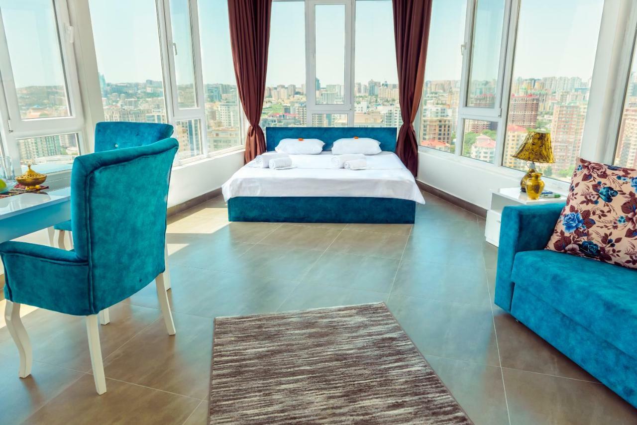 Panorama Baku - 22 Floorアパートホテル エクステリア 写真