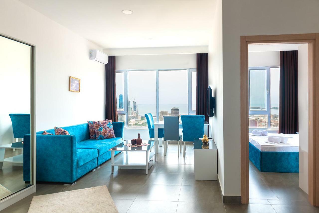Panorama Baku - 22 Floorアパートホテル エクステリア 写真