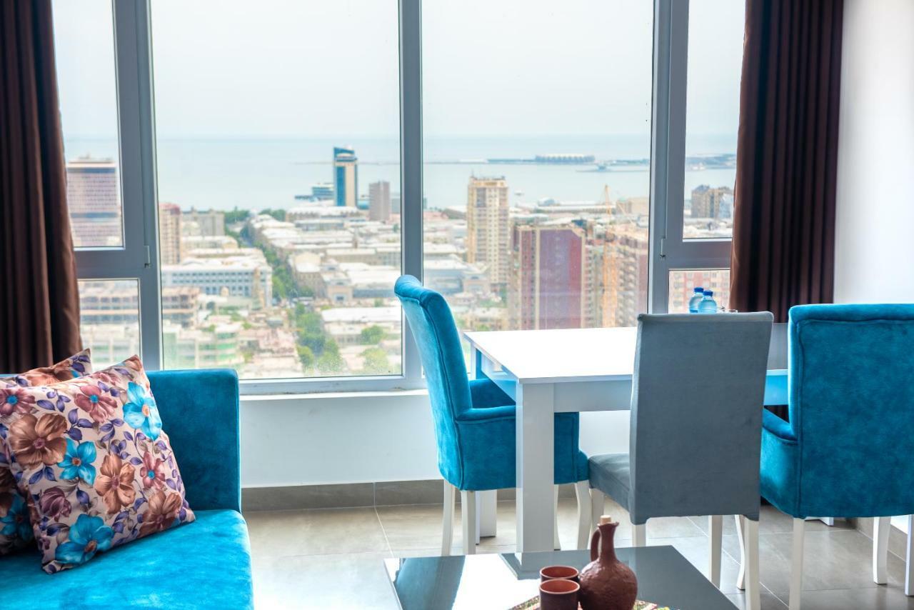 Panorama Baku - 22 Floorアパートホテル エクステリア 写真