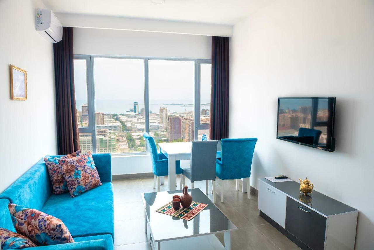 Panorama Baku - 22 Floorアパートホテル エクステリア 写真